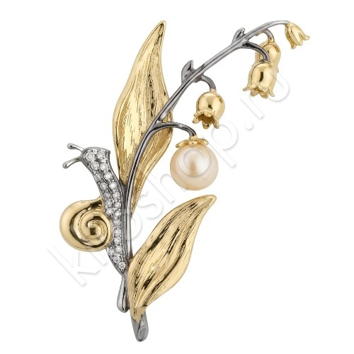 Брошь 34В159343 из серебра купить. 