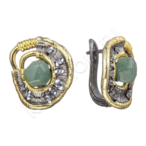 Серьги 36С158068 из серебра купить. 