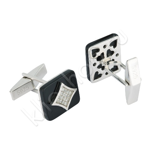 Запонки 26З113564 из серебра купить. 