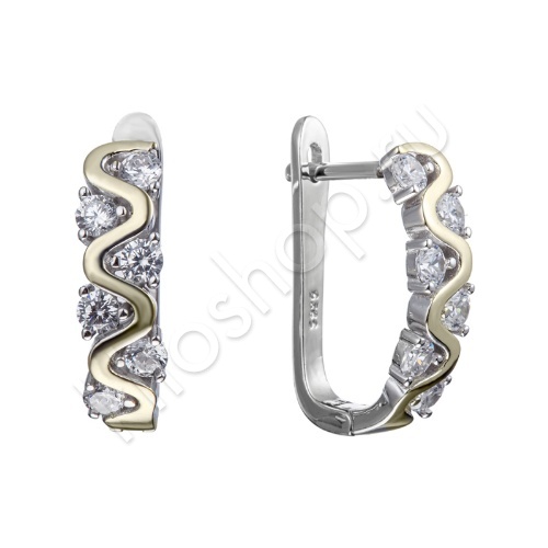 Серьги 12С152404 из серебра купить. 