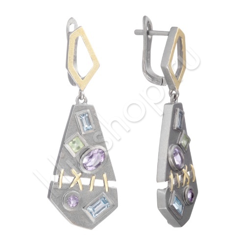 Серьги 35С158088 из серебра купить. 