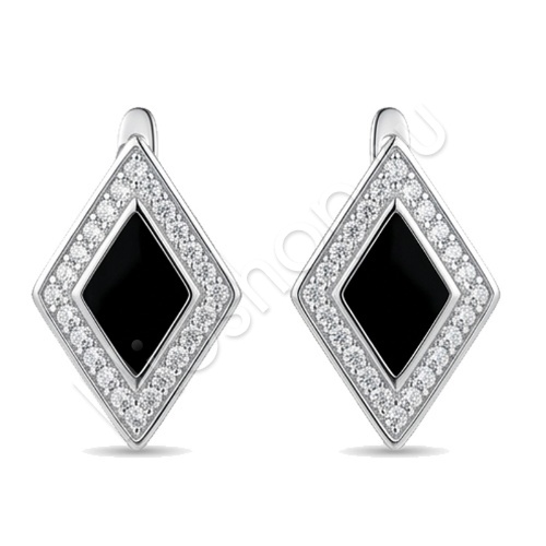 Серьги 27С159429 из серебра купить. 