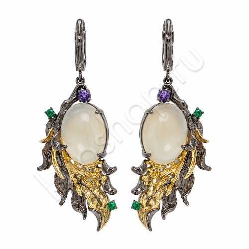 Серьги 36С160197 из серебра купить. 