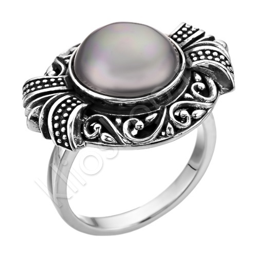 Кольцо 24К124026_1 из серебра. 