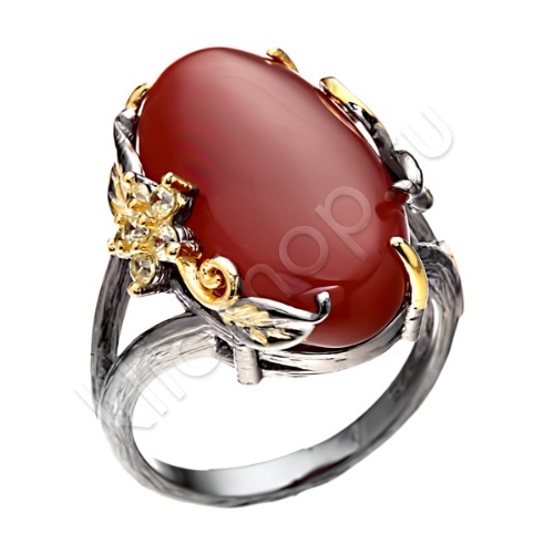 Кольцо 16К125280 из серебра. 