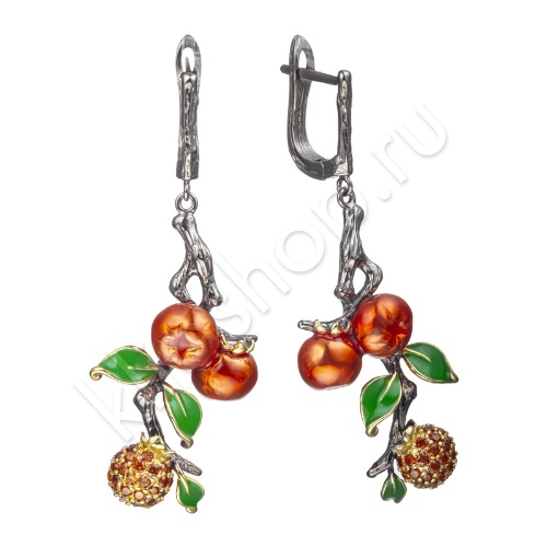 Серьги 37С158076 из серебра купить. 