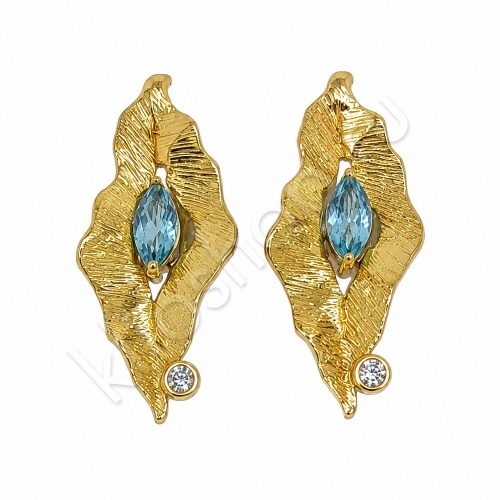 Серьги 35С160165 из серебра купить. 