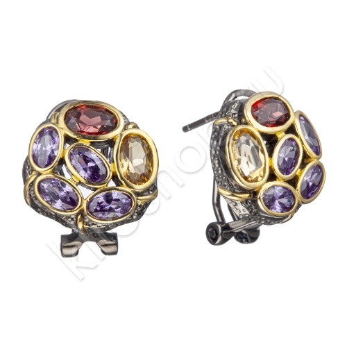 Серьги 35С158084 из серебра купить. 