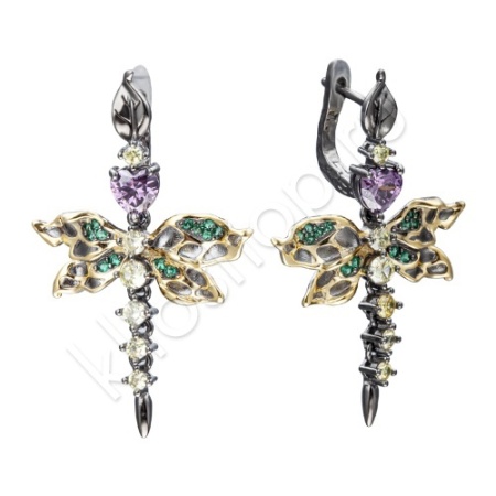 Серьги 36С151160 из серебра купить. 