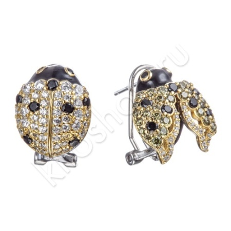 Серьги 37С153016 из серебра купить. 