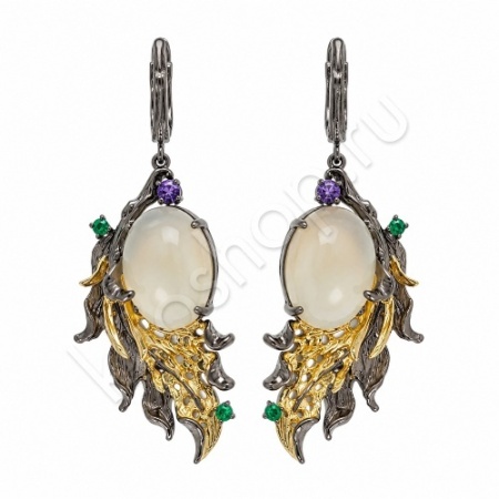Серьги 36С160197 из серебра купить. 