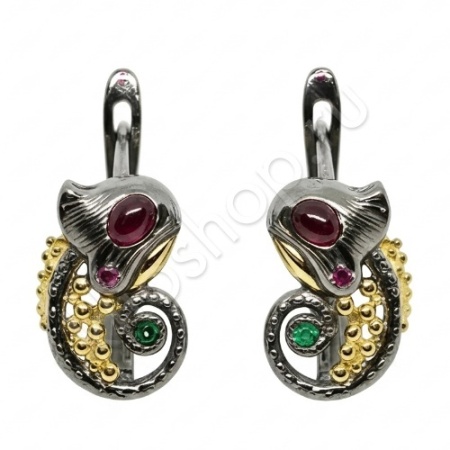 Серьги 35С159325 из серебра купить. 